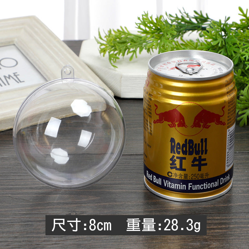 Wholesale 5pcs Christmas Candy Storage High Transparent Ball DIY Plastic Transparent Window Decoration Transparent Hanging Ball Storage